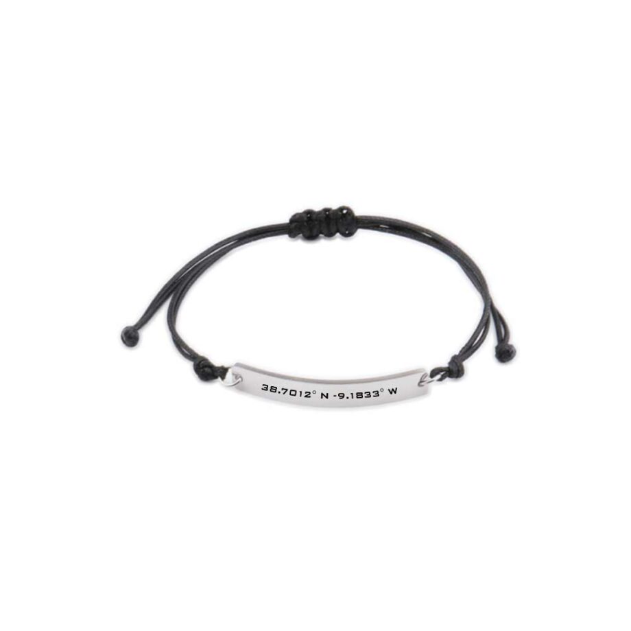 Schnur Armband silber