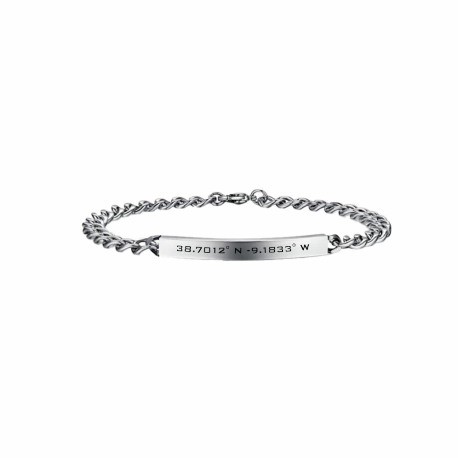 Koordinaten Armband silber